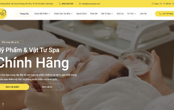 Website Mỹ Phẩm Bách Hoá Spa