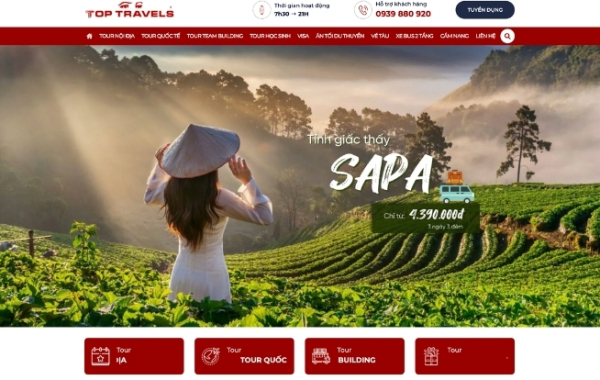 Thiết Kế Website Top Travels