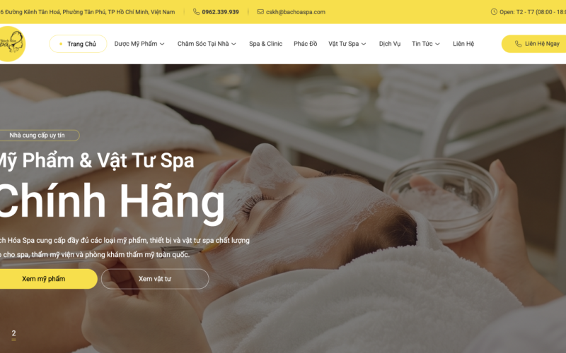 Website Mỹ Phẩm Bách Hoá Spa