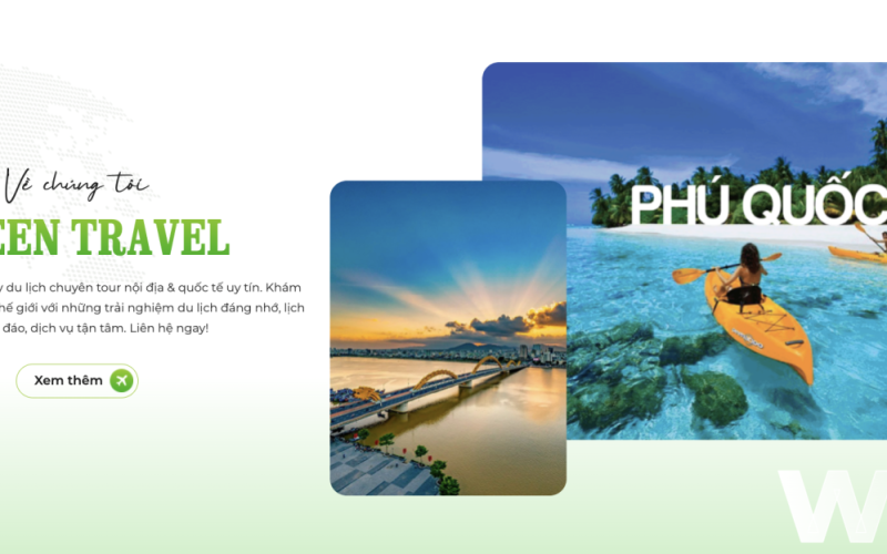 Thiết Kế Website Du Lịch Green Travel
