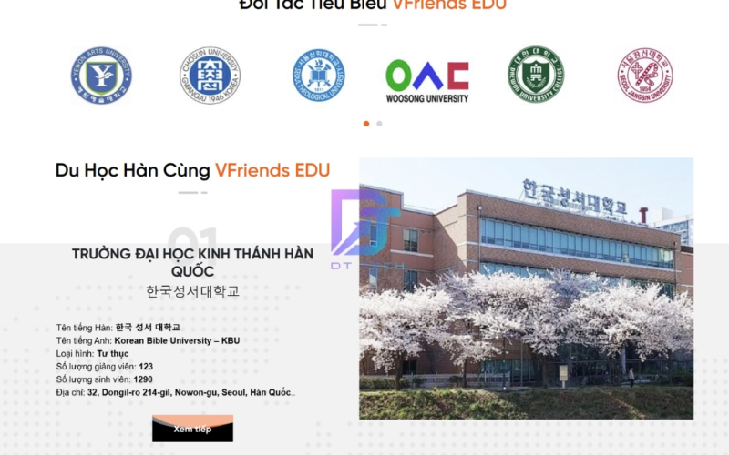 Website VFriends Edu