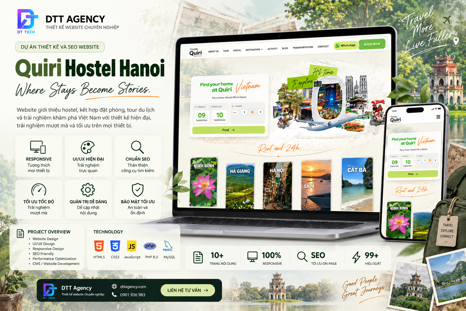 Thiết Kế Website Quiri Hostel