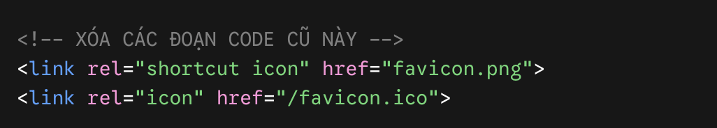 Cách khắc phụ favicon không hiển thị