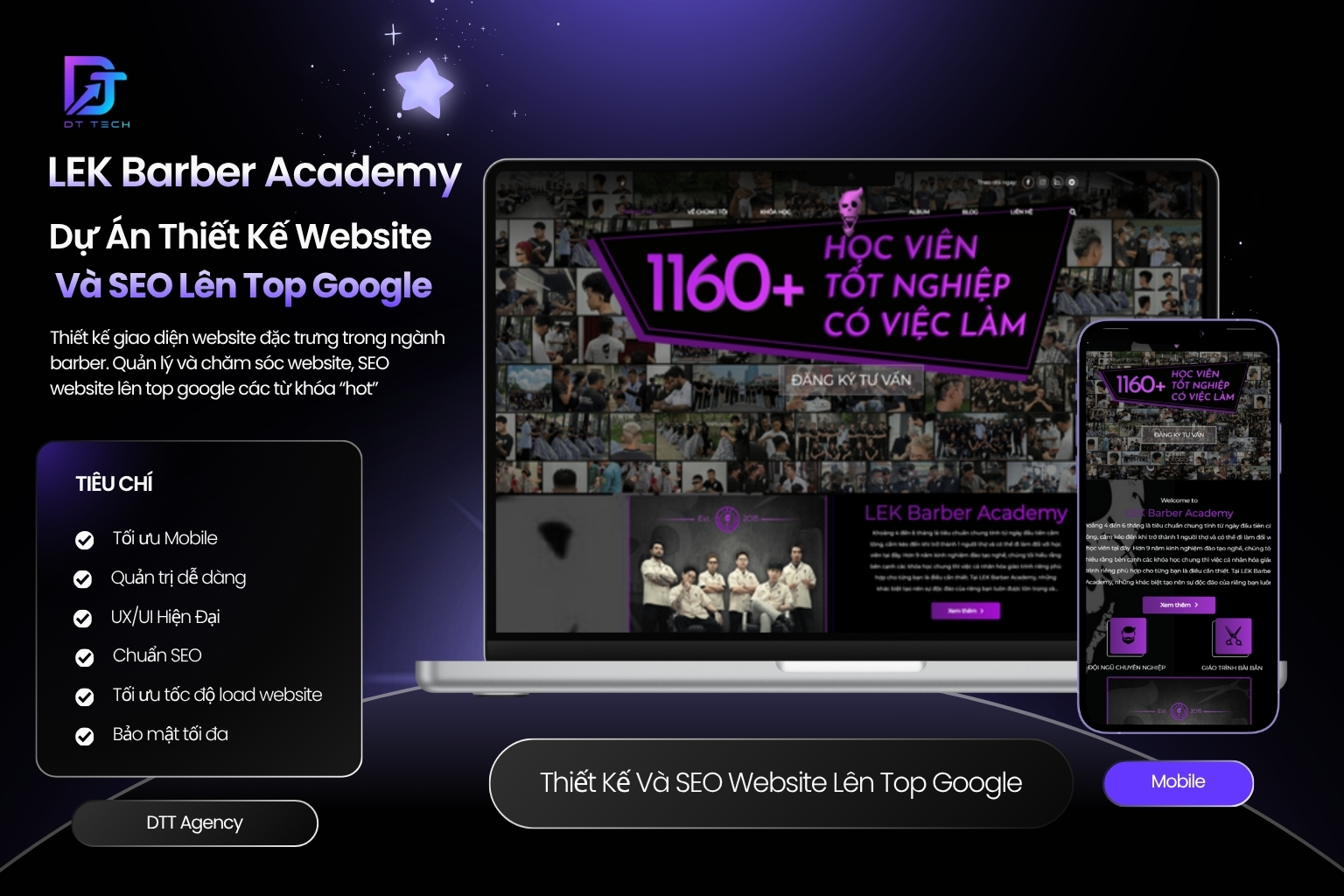 SEO Tổng Thể Website LEK Barber Academy