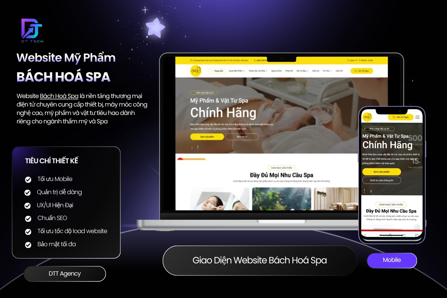 Thiết Kế Website Bách Hoá Spa
