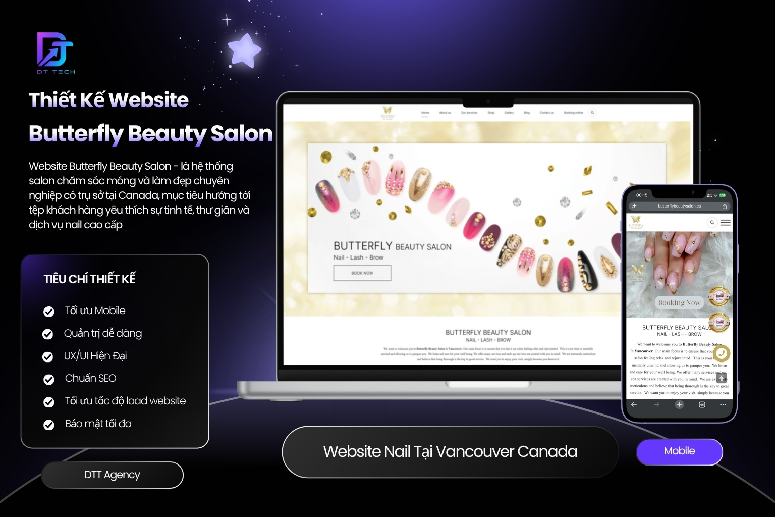 Thiết Kế Website Butterfly Beauty Salon Tại Canada