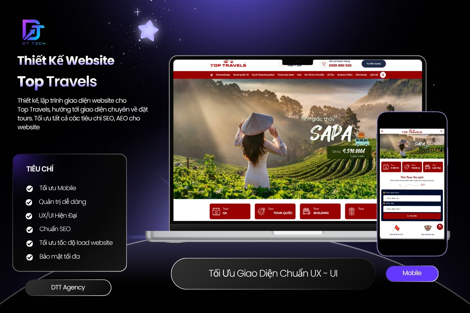 Thiết Kế Website Top Travels