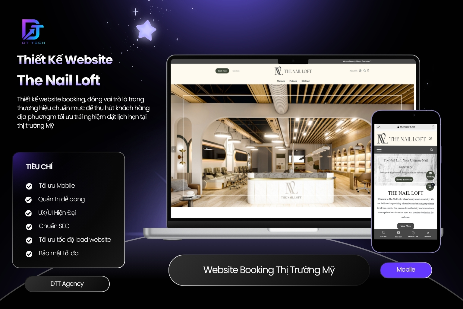 Thiết Kế Website The Nail Loft Tại Hoa Kỳ (Mỹ)